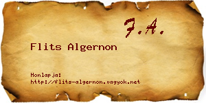 Flits Algernon névjegykártya
